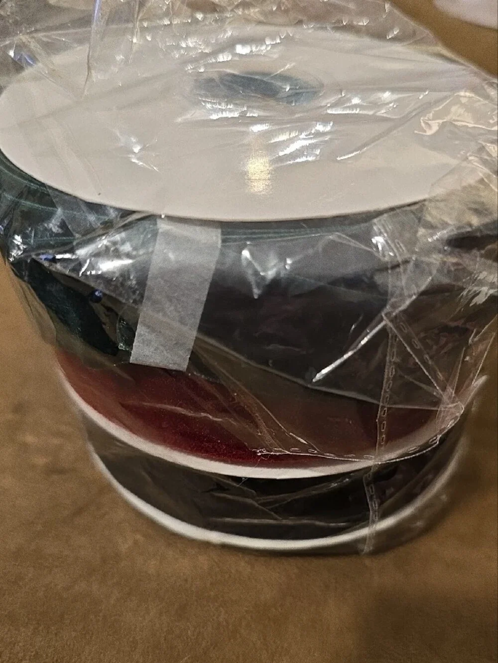 Velvet Ribbon Trio - Green, Red, Black. 1 inch rolls. NWT.